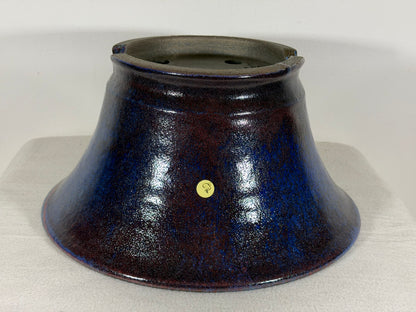 New Japanese Tokoname Glazed Round Bonsai Pot Syuhou Yoshimura - 12” By 6.25”