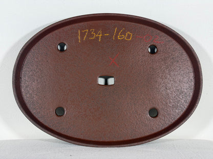 Preowned Japanese Tokoname Unglazed Shallow Oval Bonsai Pot Has Stamp - 13.25” By 9.5”