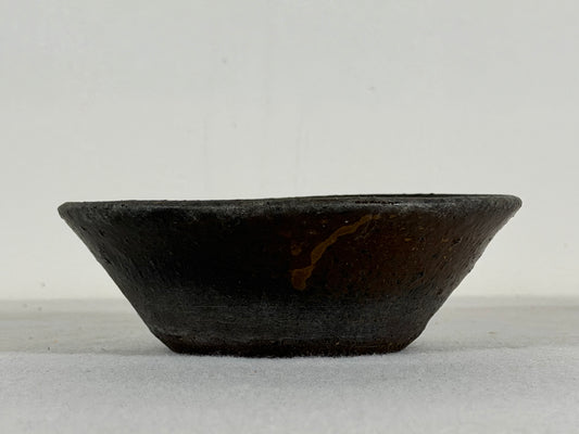Preowned Japanese Tokoname Unglazed Round Bonsai Pot Koyo - 5.25” By 1.75”