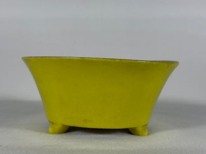 Preowned Vintage China Glazed Round Bonsai Pot - 5.75” By 2.75”