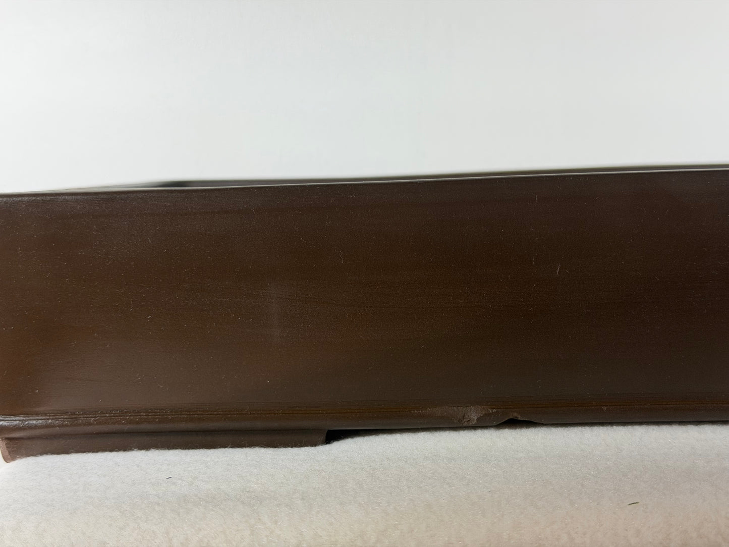 Preowned Japanese Tokoname Unglazed Rectangular Bonsai Pot Seizan - 18.5” By 12”