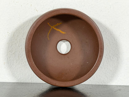 New Japanese Tokoname Unglazed Bag Style Bonsai Pot Bigei - 2.75” By 1 1/8”