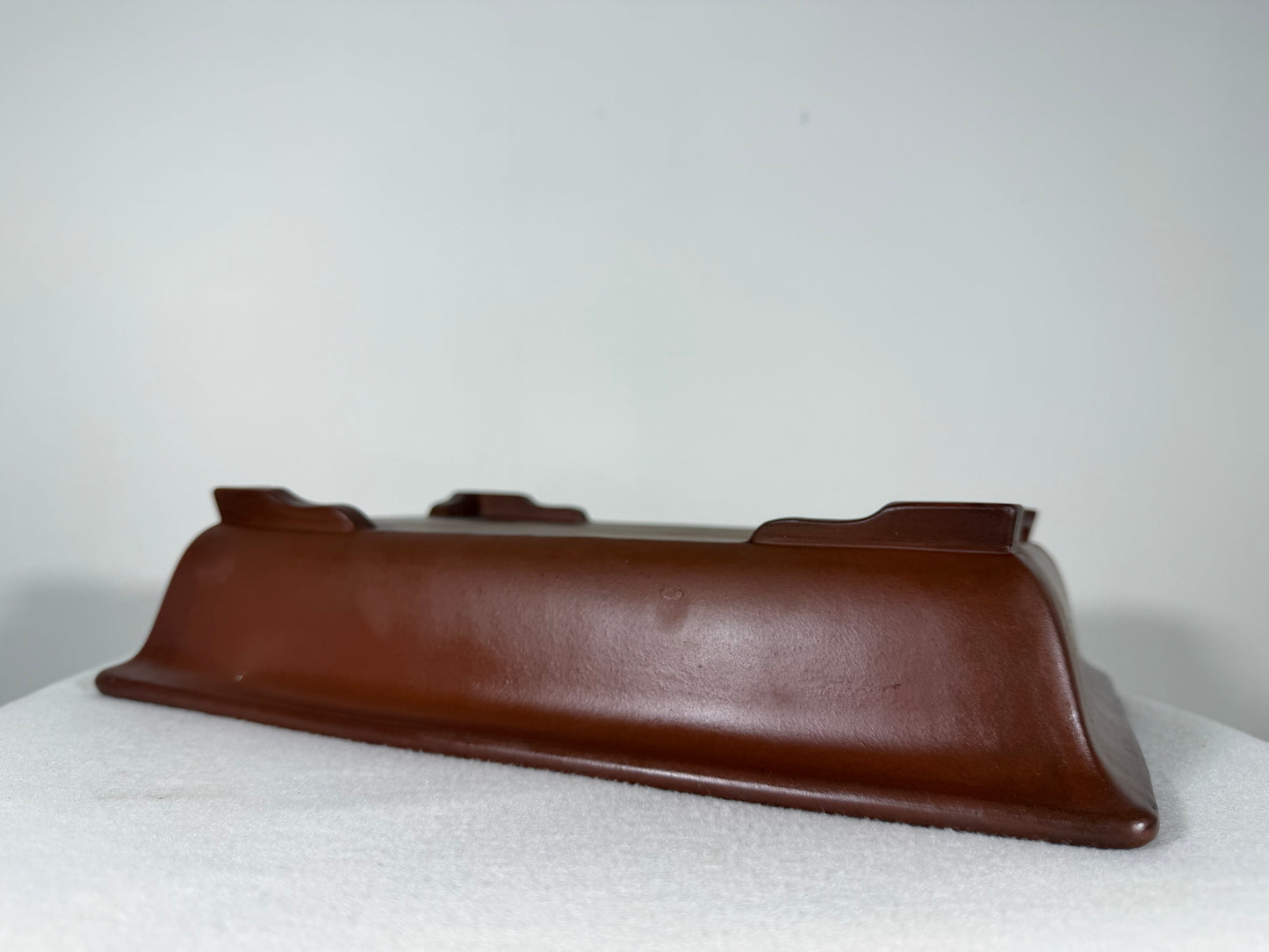 Preowned Japanese Tokoname Rectangular Unglazed Bonsai Pot - 13.25” By 9.25”