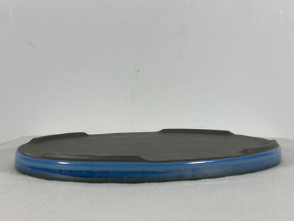 New Japanese Glazed Suiban for Suiseki Bonsai Harumatsu - 11 3/8” By 8”