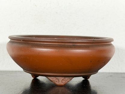 New Japanese Tokoname Unglazed Bag Style Bonsai Pot Bigei - 3.5” By 1.5”