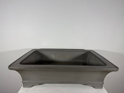 Preowned Japanese Tokoname Unglazed Rectangular Bonsai Pot Kisen - 19.5” x 14.25” x 5”