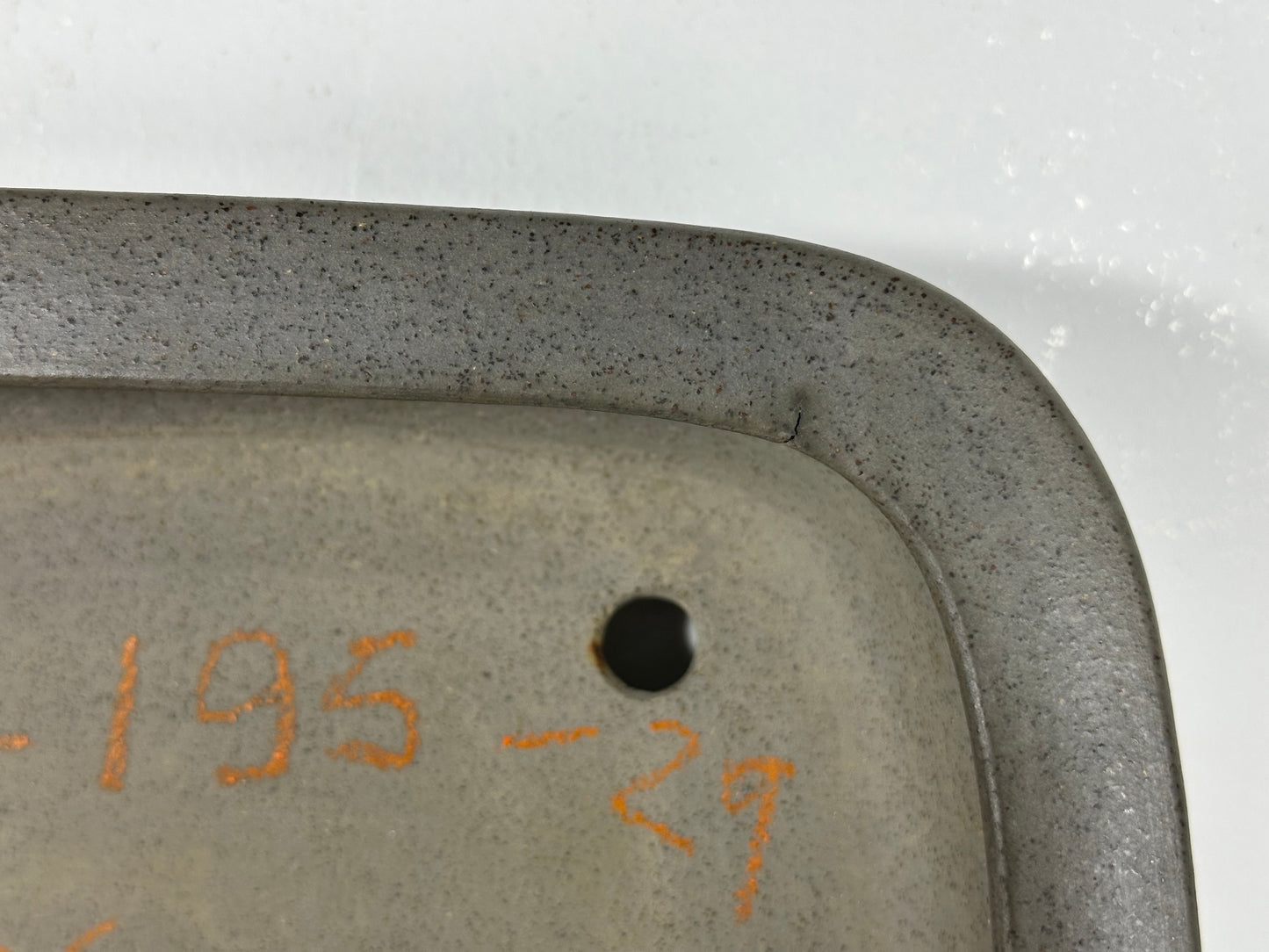 Preowned Japanese Tokoname Unglazed Rectangular Bonsai Pot Seizan - 13” By 9.5”