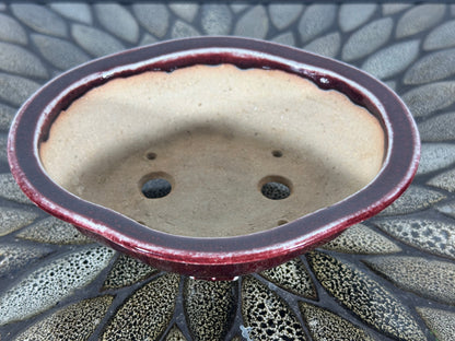 Preowned Japanese Bonsai Pot Mokko Style AIBA KOYO - 6.75” By 5.75”