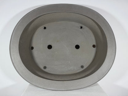 New Japanese Tokoname Unglazed Oval Bonsai Pot Kisen - 23” By 19”