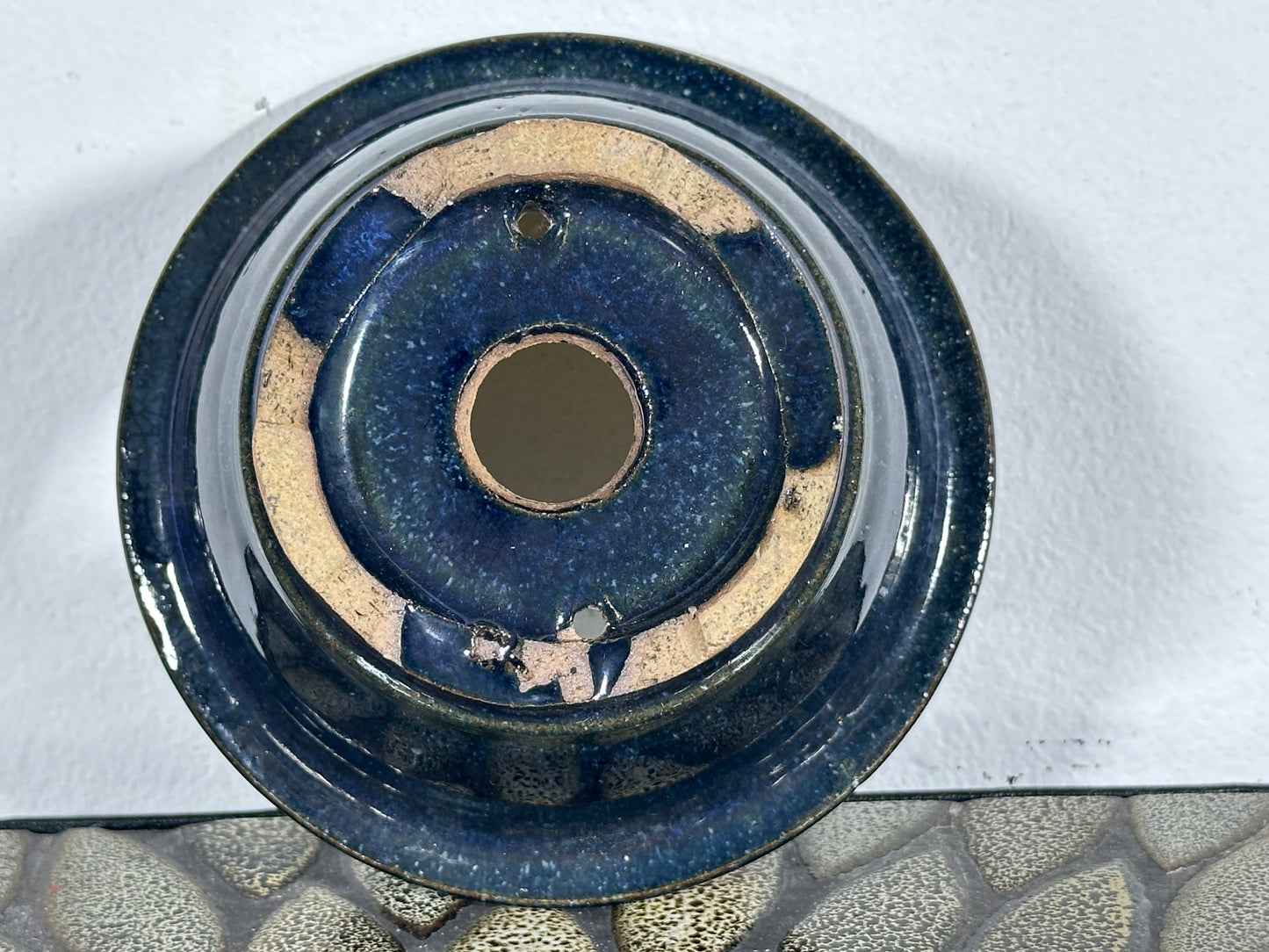 New Japanese Tokoname Round Glazed Bonsai Pot Katu - 5” By 2.25”