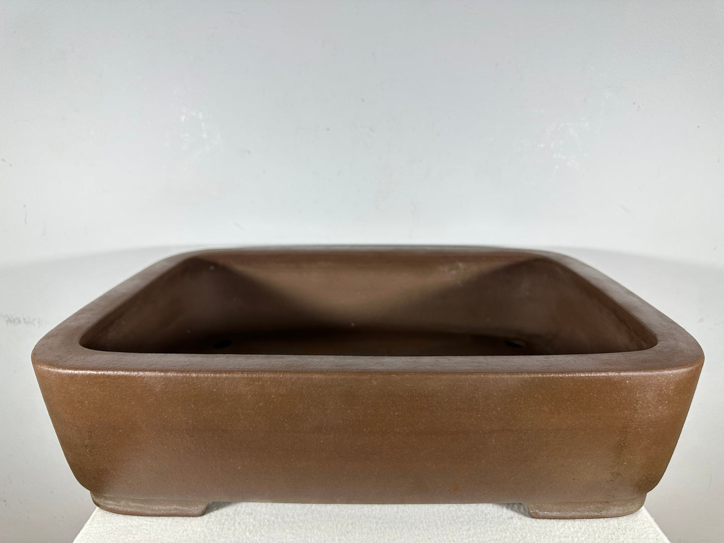Preowned Japanese Tokoname Unglazed Rectangular Bonsai Pot Seizan - 19” By 13.75”