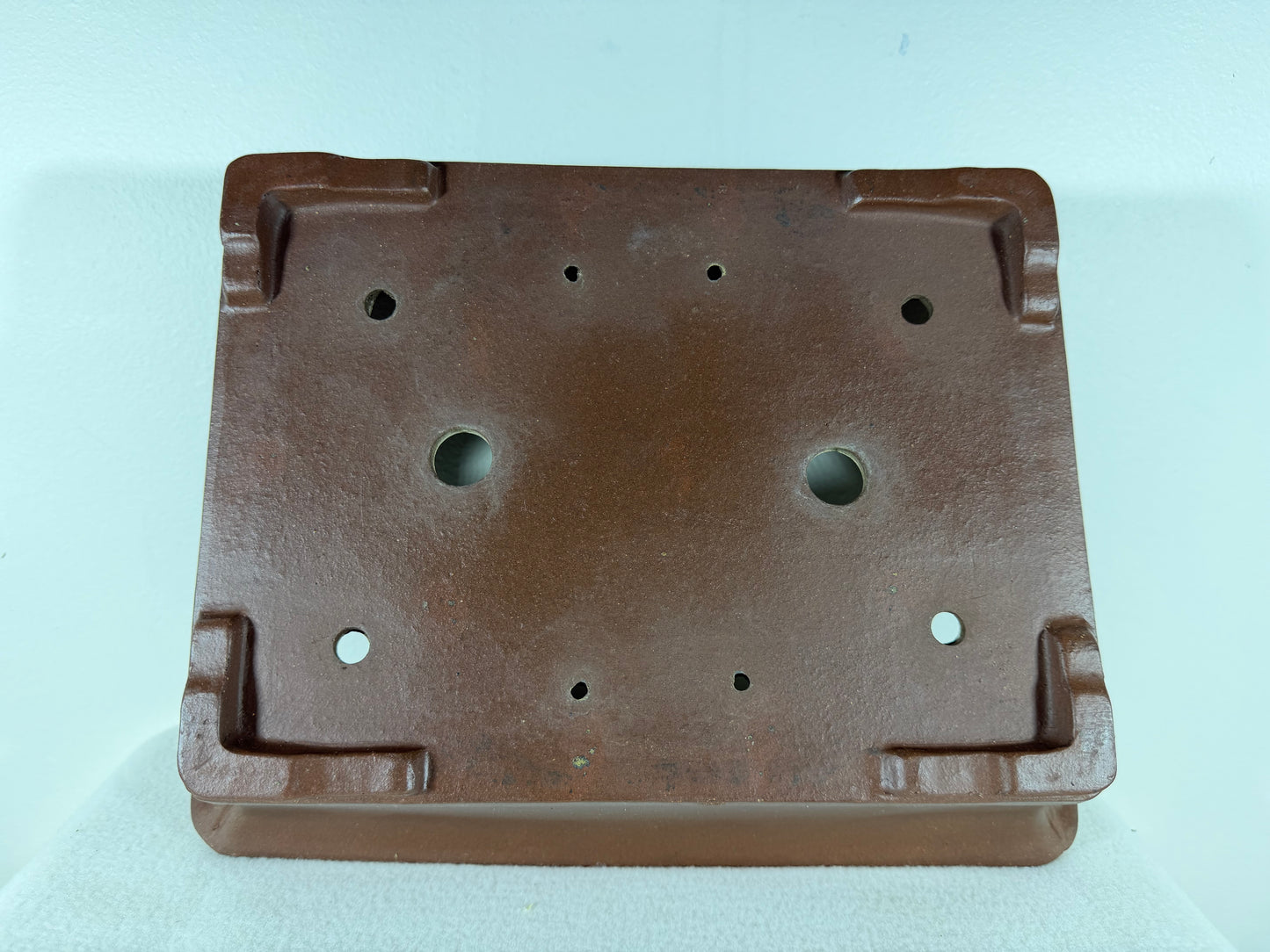 Preowned Japanese Tokoname Unglazed Rectangular Bonsai Pot - 13.25” By 10.75”