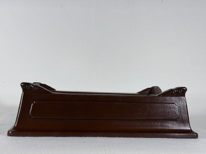 Preowned Japanese Tokoname Unglazed Rectangular Bonsai Pot Yamaaki - 12.25” By 8”