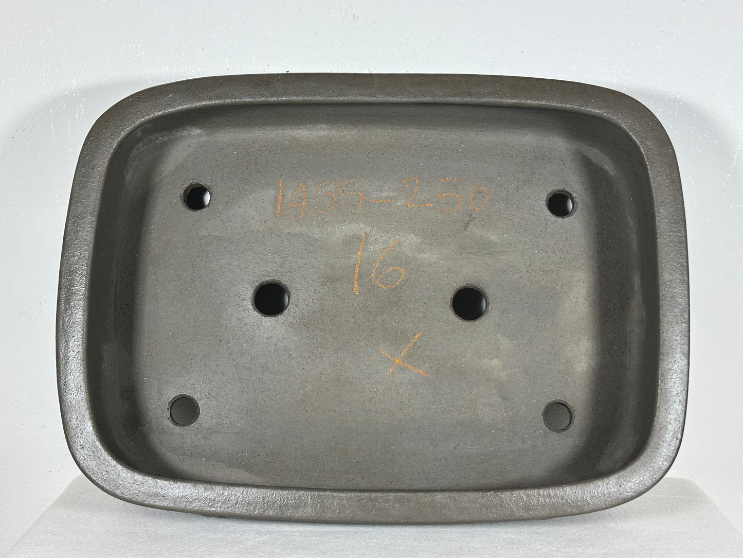 Preowned Japanese Tokoname Unglazed Rectangular Bonsai Pot Seizan - 14” By 10”