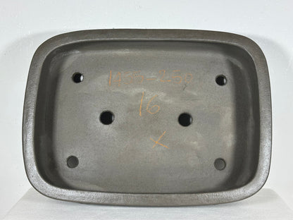 Preowned Japanese Tokoname Unglazed Rectangular Bonsai Pot Seizan - 14” By 10”