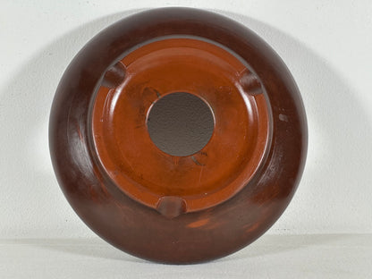Preowned Japanese Tokoname Unglazed Round Bonsai Pot Itutoen - 8.5” By 2 3/8”