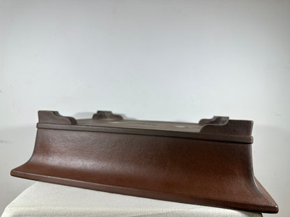 Preowned Japanese Tokoname Unglazed Rectangular Bonsai Pot Yamaaki - 21” By 16”