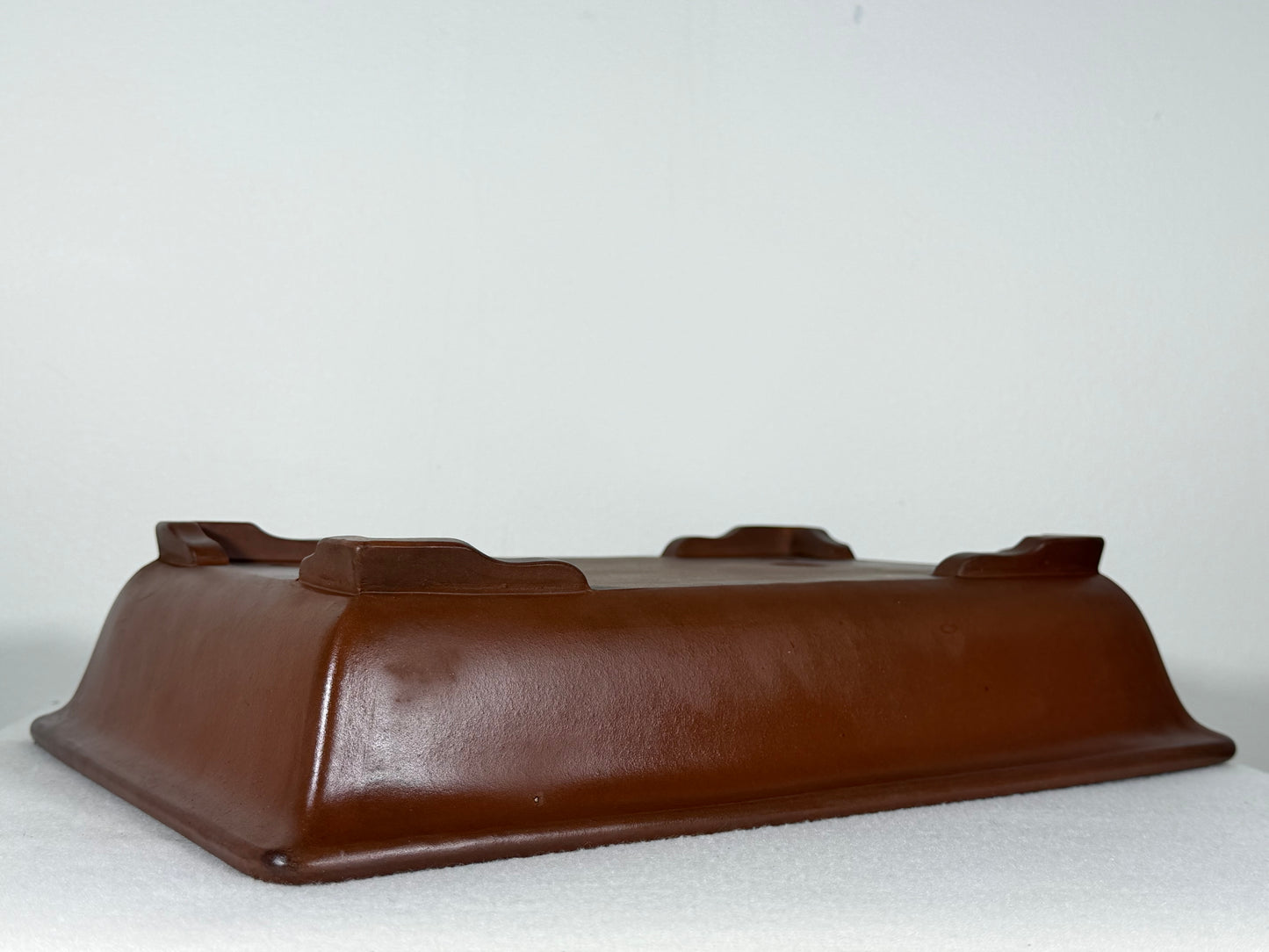 Preowned Japanese Tokoname Rectangular Unglazed Bonsai Pot - 13.25” By 9.25”