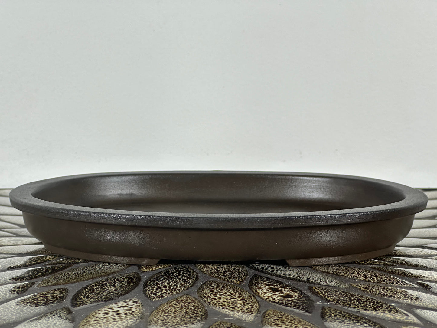 Preowned Japanese Bonsai Pot has Stamps - 9” By 6.5”