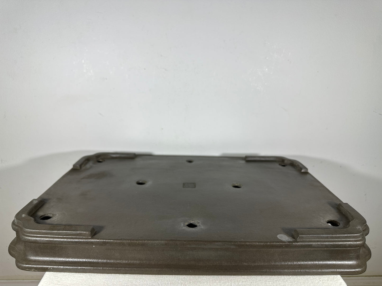Preowned Japanese Tokoname Unglazed Rectangular Shallow Bonsai Pot Seizan - 22.5” By 15.25”