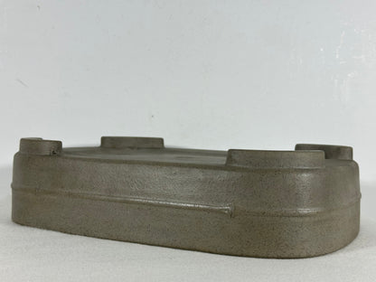 Preowned Japanese Tokoname Unglazed Rectangular Bonsai Pot Seizan - 12.75” By 9.25”
