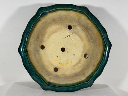 Preowned Japanese Tokoname Glazed Rinka Style Bonsai Pot Syuhou Yoshimura - 14.5” By 13.5”