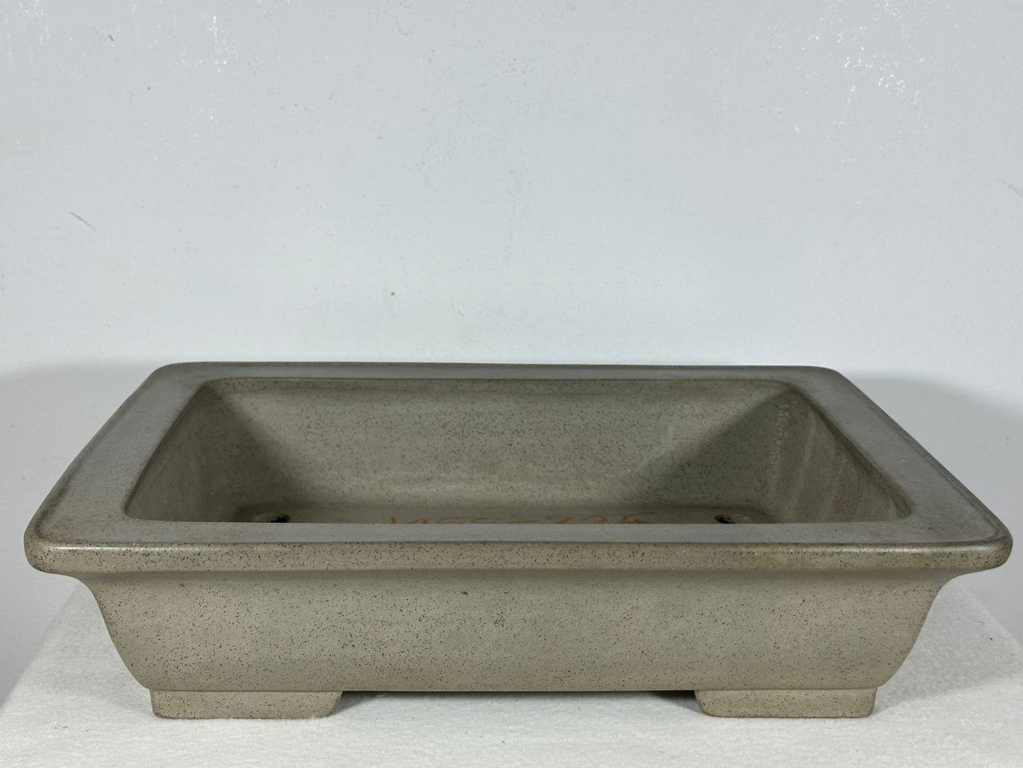 Preowned Japanese Tokoname Unglazed Rectangular Bonsai Pot Seizan - 13.75” By 10.25”