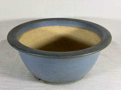 Preowned Japanese Tokoname Glazed Round Bonsai Pot Koyo - 9.5” By 4.25”