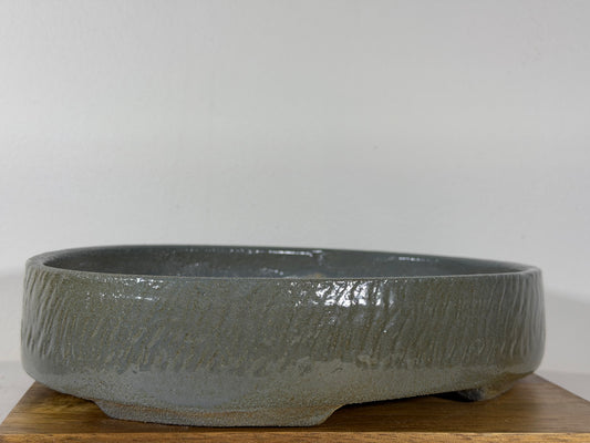 Victor Shelton Glazed Oval Bonsai Pot (American-Made) - 9.5” By 7.25”