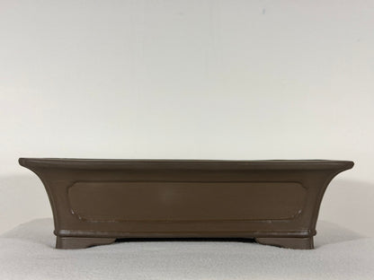 Preowned Japanese Tokoname Unglazed Rectangular Bonsai Pot - 12.5” By 8”