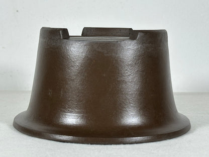 Preowned Japanese Tokoname Unglazed Round Deep Bonsai Pot - 6.25” By 3 3/8”