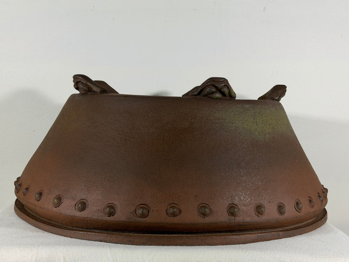 Preowned Japanese Tokoname Unglazed Round Bonsai Pot Senshu - 16.75” By 7”