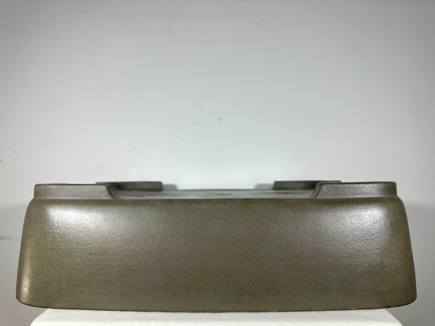 Preowned Japanese Tokoname Unglazed Rectangular Bonsai Pot Seizan - 22.25” By 16.25”