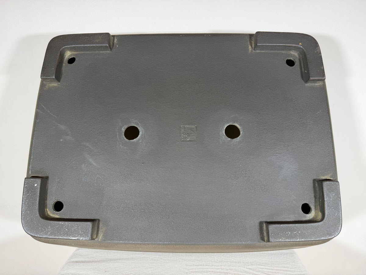 Preowned Japanese Tokoname Unglazed Rectangular Bonsai Pot Eiraku - 21.75” x 16.25” x 5.75”