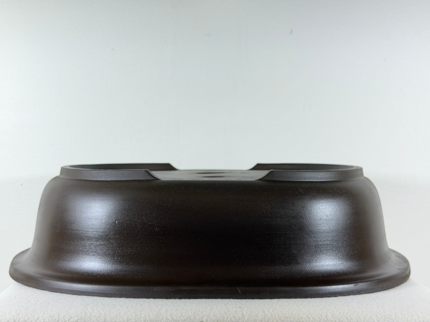 Preowned Japanese Tokoname Oval Unglazed Bonsai Pot Yamagen - 18” By 14.75”