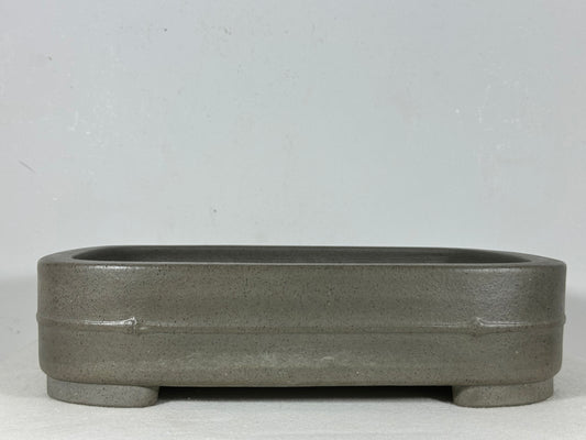 Preowned Japanese Tokoname Unglazed Rectangular Bonsai Pot Seizan - 12.75” By 9”