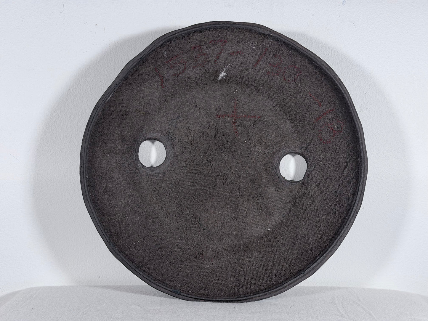 Preowned Japanese Tokoname Unglazed Round Nanban Style Bonsai Pot - 11.5” By 2.35”