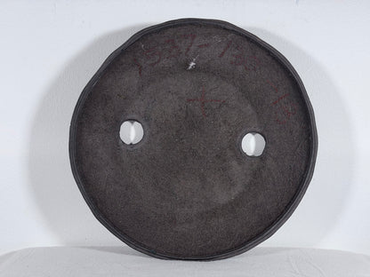 Preowned Japanese Tokoname Unglazed Round Nanban Style Bonsai Pot - 11.5” By 2.35”