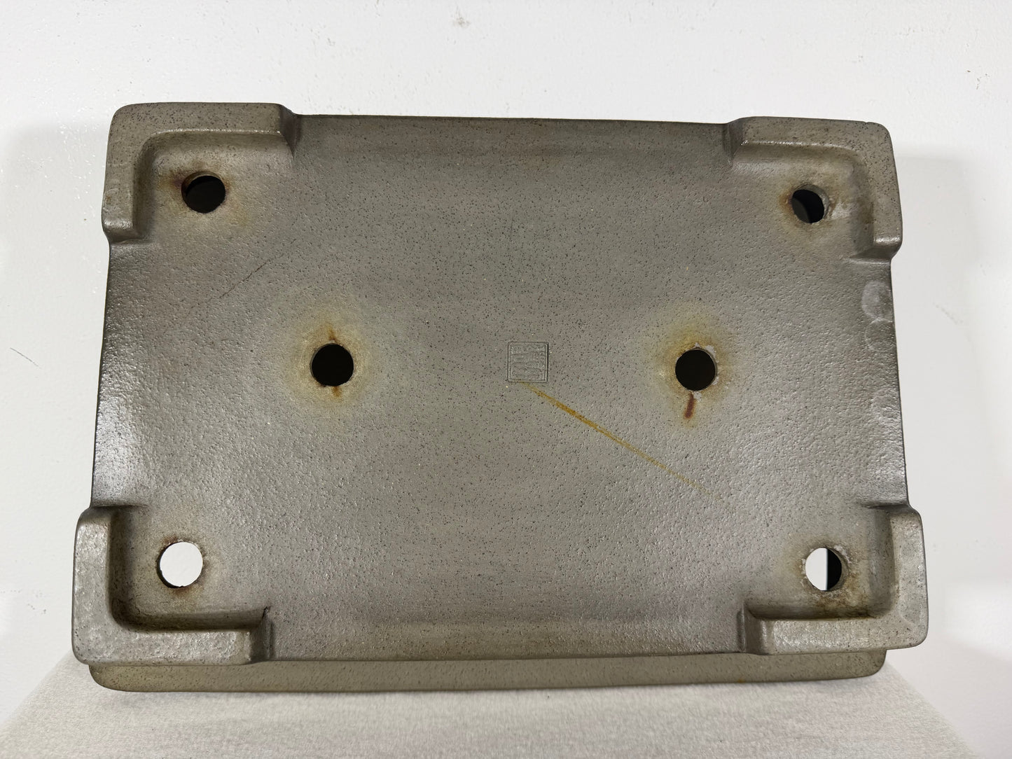 Preowned Japanese Tokoname Unglazed Rectangular Bonsai Pot Seizan - 14.75” By 10.75”