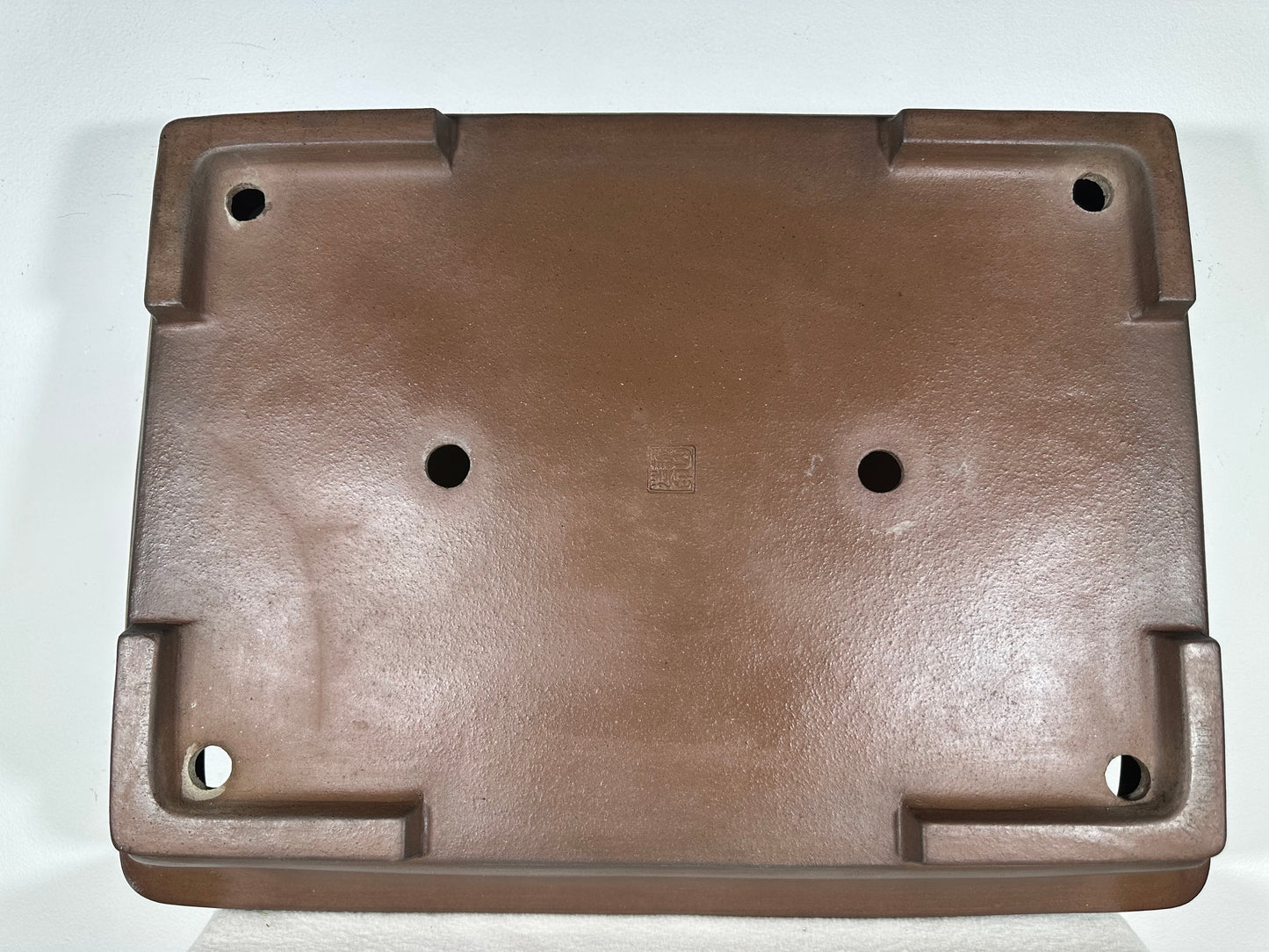Preowned Japanese Tokoname Unglazed Rectangular Bonsai Pot Seizan - 20” By 15”