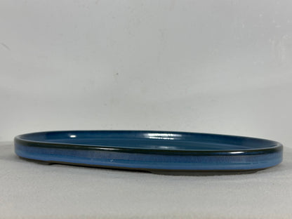 New Japanese Glazed Suiban for Suiseki Bonsai Harumatsu - 11 3/8” By 8”