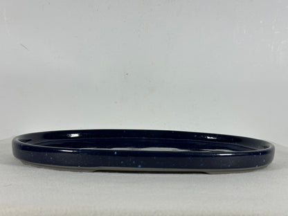 New Japanese Glazed Suiban for Suiseki Bonsai Harumatsu - 11 3/8” By 8”