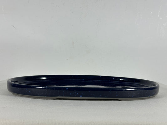 New Japanese Glazed Suiban for Suiseki Bonsai Harumatsu - 11 3/8” By 8”