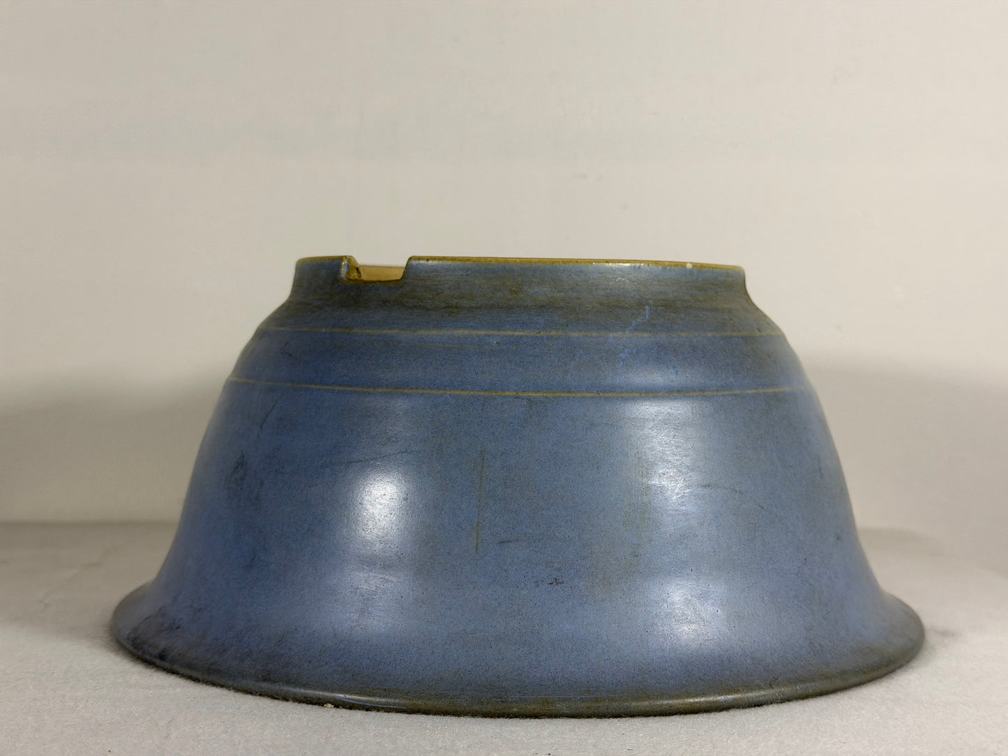 Preowned Japanese Tokoname Glazed Round Bonsai Pot Koyo - 9.5” By 4.25”