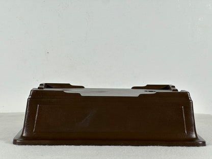 Preowned Japanese Tokoname Unglazed Rectangular Bonsai Pot - 8.75” By 6.25”