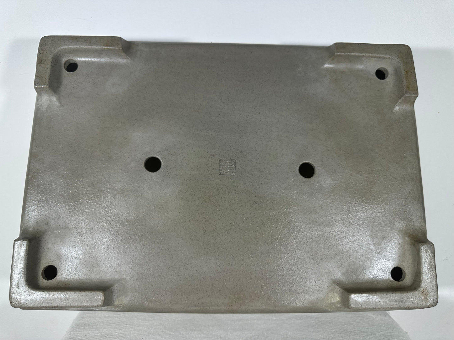 Preowned Japanese Tokoname Unglazed Rectangular Bonsai Pot Seizan - 19.75” By 14”