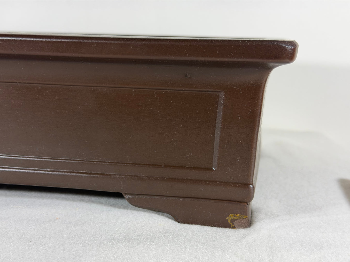 Preowned Vintage Japanese Tokoname Unglazed Rectangular Bonsai Pot Housei - 12.25” By 9.25”