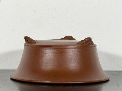 New Japanese Tokoname Unglazed Round Bonsai Pot Bigei - 3.75” By 1.5”