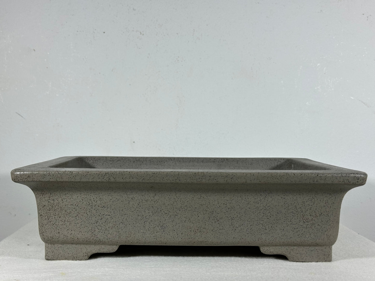 Preowned Japanese Tokoname Unglazed Rectangular Bonsai Pot Seizan - 12.75” By 9.75”