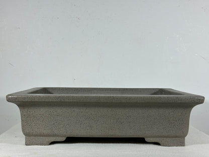 Preowned Japanese Tokoname Unglazed Rectangular Bonsai Pot Seizan - 12.75” By 9.75”